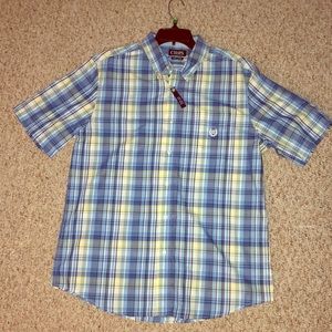 Chaps short sleeved button down dress shirt.